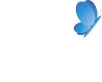 Nybergs begravningsbyrå vit logotype